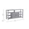 Flash Furniture 60" Coastal Gray TV Stand with Storage Shelves ZG-025-CGY-GG - alternate 3